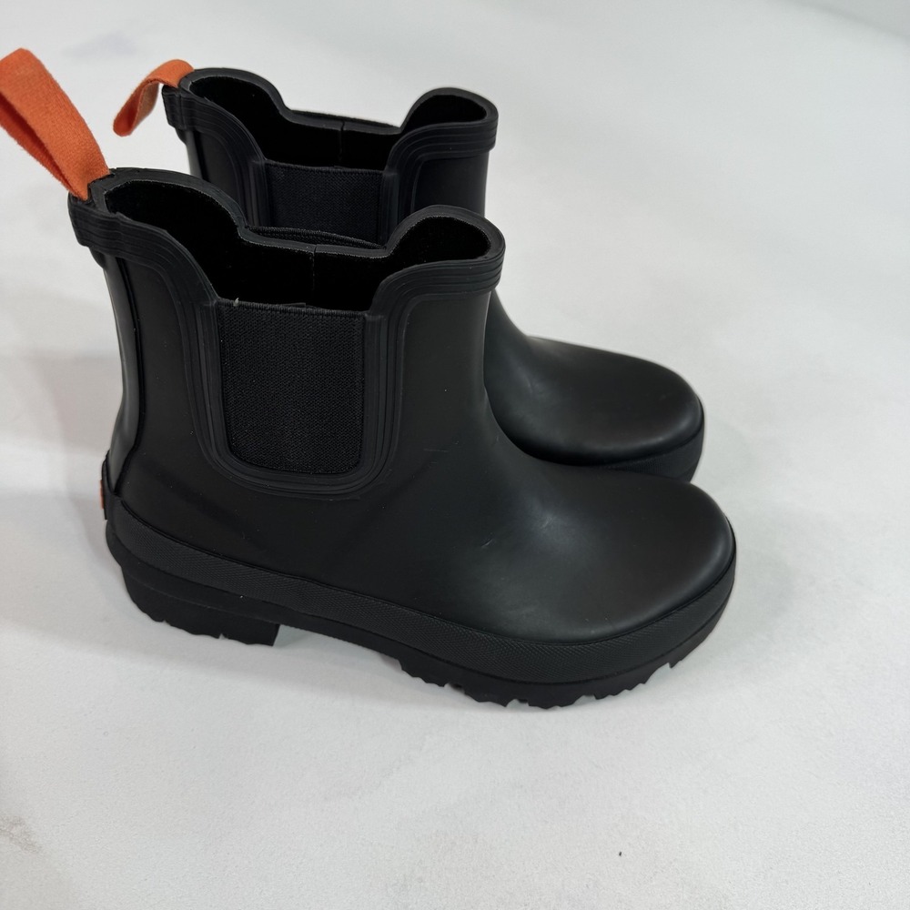 SWIMS Rain Boots Mens Size 3‎ Black Waterproof Rubber Chelsea Ankle Slip On